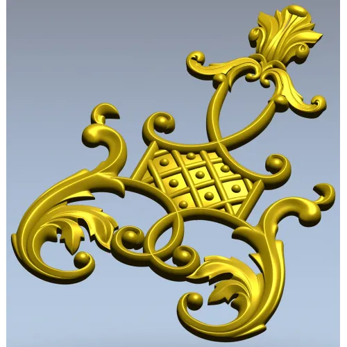 Ornate Vertical Cartouche STL for CNC