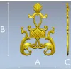 Ornate Vertical Cartouche STL for CNC