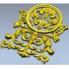 Ornamental cartouche 3D model STL for CNC milling