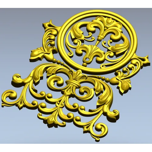 Ornamental cartouche 3D model STL for CNC milling
