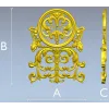 Ornamental cartouche 3D model STL for CNC milling