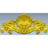 Картуш "Ракушка и розы" - 3D модель STL для ЧПУ