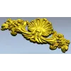 Картуш "Ракушка и розы" - 3D модель STL для ЧПУ