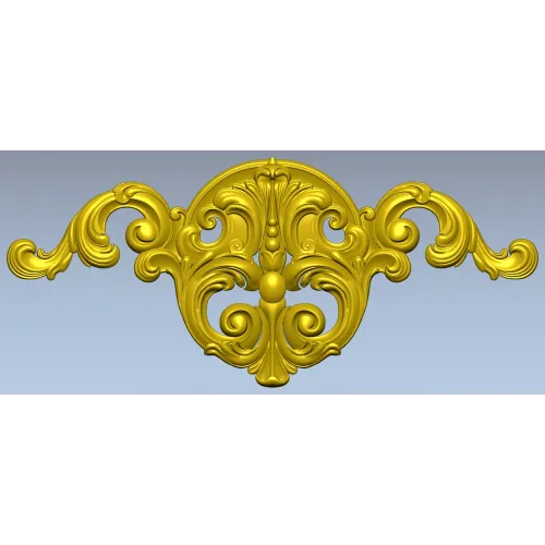 Imperial Rocaille Applique - STL 3D model for CNC carving