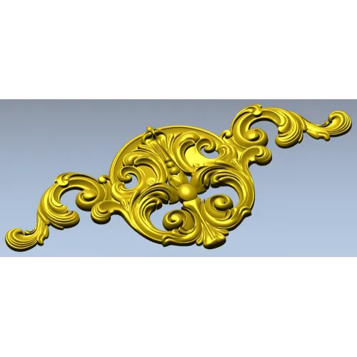 Imperial Rocaille Applique - STL 3D model for CNC carving