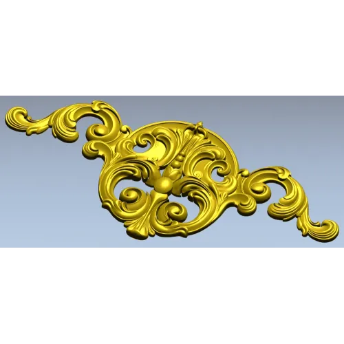 Imperial Rocaille Applique - STL 3D model for CNC carving