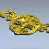 Imperial Rocaille Applique - STL 3D model for CNC carving