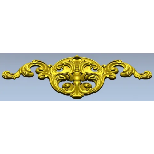 Imperial Rocaille Applique - STL 3D model for CNC carving