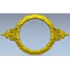 Ornate Round Cartouche - STL 3D model for CNC