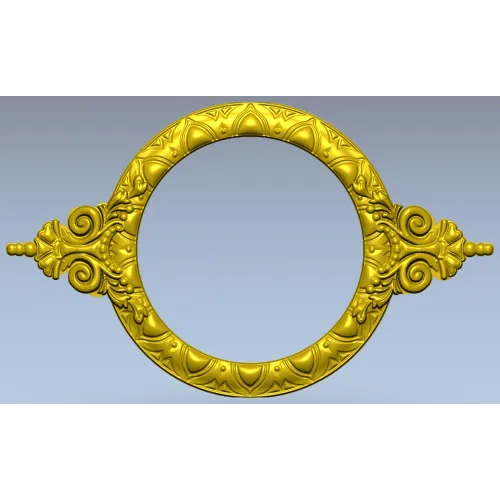 Ornate Round Cartouche - STL 3D model for CNC