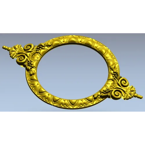Ornate Round Cartouche - STL 3D model for CNC