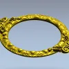 Ornate Round Cartouche - STL 3D model for CNC