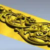 Renaissance Vine Cartouche - decorative STL 3D model for CNC