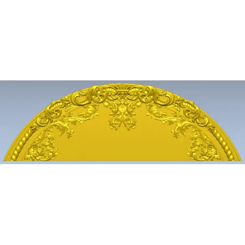 Baroque Semicircular Pediment STL