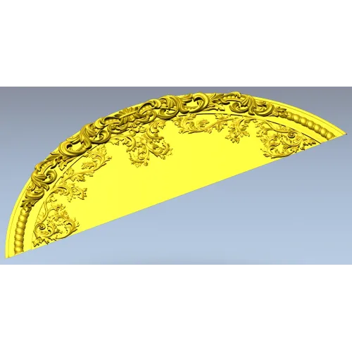 Baroque Semicircular Pediment STL