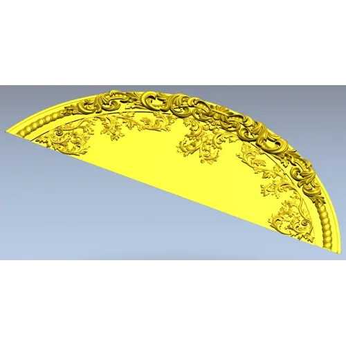 Baroque Semicircular Pediment STL