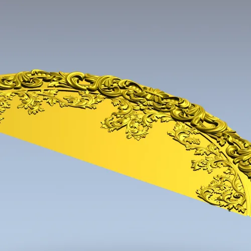Baroque Semicircular Pediment STL
