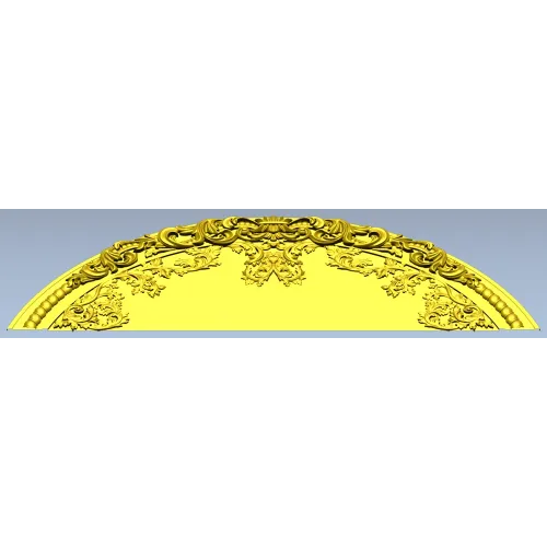 Baroque Semicircular Pediment STL