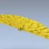 Peacock Fan Decorative Applique - STL 3D Model for CNC
