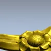 Floral Flame Corner STL model for CNC carving