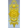 Classical Laurel Horn Cartouche - STL 3D Model for CNC