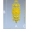 Classical Laurel Horn Cartouche - STL 3D Model for CNC