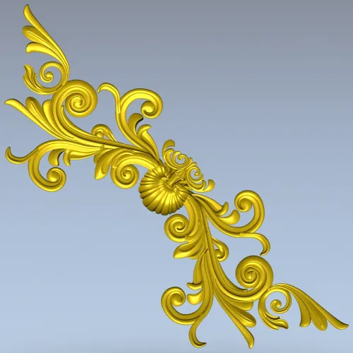 Acanthus Corner STL 3D Model for CNC Router