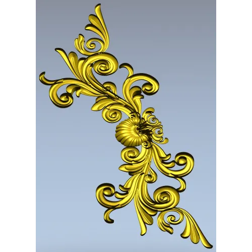 Acanthus Corner STL 3D Model for CNC Router