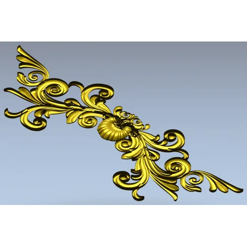 Acanthus Corner STL 3D Model for CNC Router