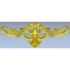Rococo acanthus cartouche - STL 3D model for CNC