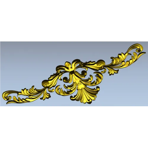 Rococo acanthus cartouche - STL 3D model for CNC