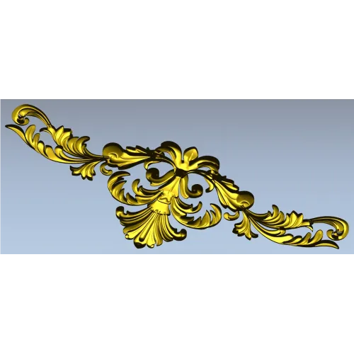 Rococo acanthus cartouche - STL 3D model for CNC