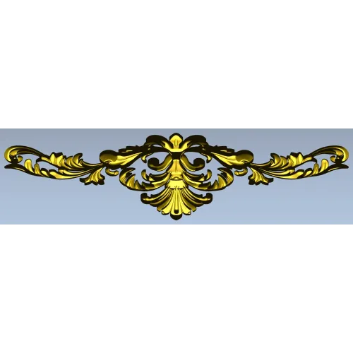 Rococo acanthus cartouche - STL 3D model for CNC