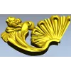 Угловой картуш "Роза и Веер" - 3D модель STL для ЧПУ