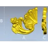 Угловой картуш "Роза и Веер" - 3D модель STL для ЧПУ