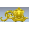 Акантовый картуш с овальным медальоном - stl модель для ЧПУ