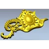 Акантовый картуш с овальным медальоном - stl модель для ЧПУ