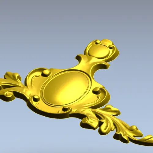 Baroque Cartouche STL for CNC Milling