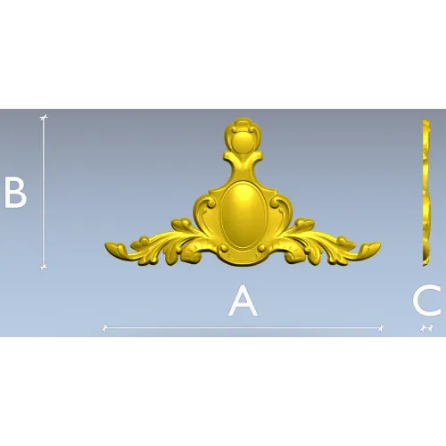 Baroque Cartouche STL for CNC Milling