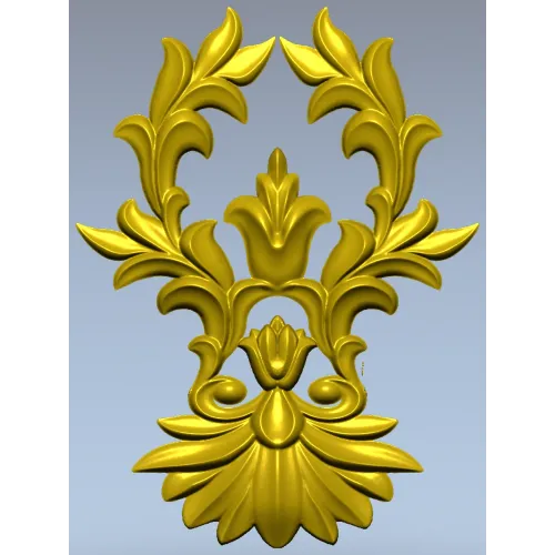 Regal Acanthus Cartouche STL 3D Model