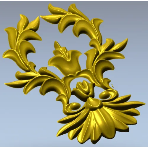 Regal Acanthus Cartouche STL 3D Model