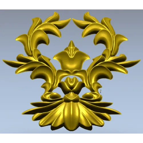 Regal Acanthus Cartouche STL 3D Model