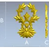 Regal Acanthus Cartouche STL 3D Model
