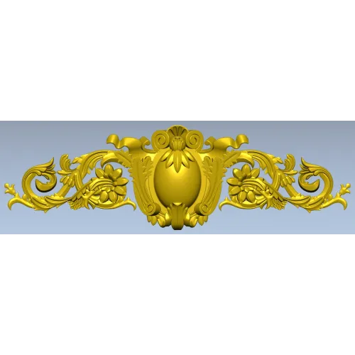 Aurelia Cartouche - decorative STL 3D model for CNC milling