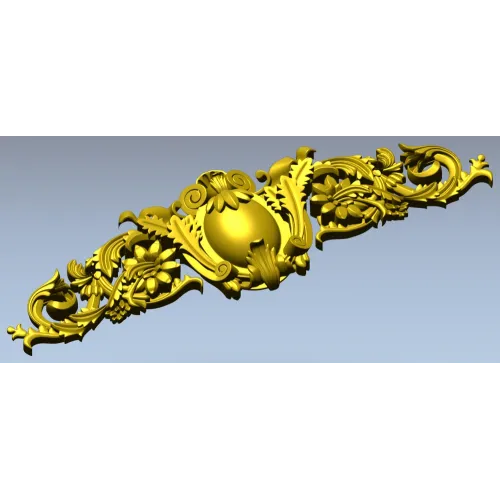 Aurelia Cartouche - decorative STL 3D model for CNC milling