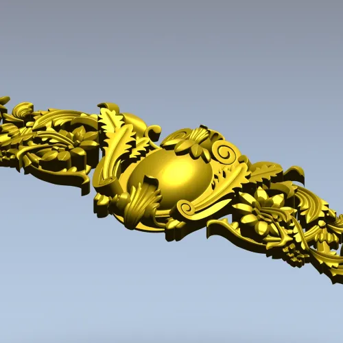 Aurelia Cartouche - decorative STL 3D model for CNC milling