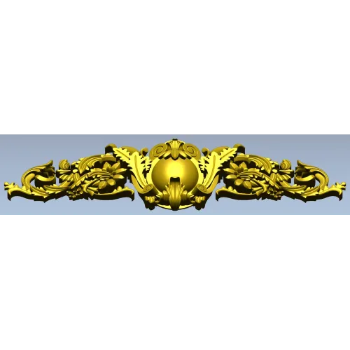 Aurelia Cartouche - decorative STL 3D model for CNC milling