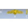 Aurelia Cartouche - decorative STL 3D model for CNC milling