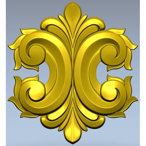 Acanthus Rocaille STL 3D Model for CNC Milling