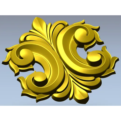 Acanthus Rocaille STL 3D Model for CNC Milling